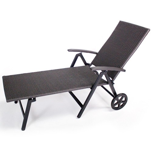 Aluminium polyrattan rollliege - aluminium,