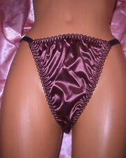 Herrlicher Hoch Glanz PIN UP Sissy Satin Tanga Gr. XL Satinslip Panty NEU (SM31)
