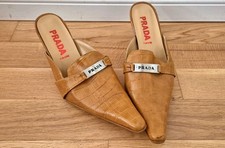PRADA Damenschuhe Mules Pumps Heels Slipper Braun  Gr 37