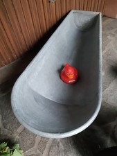 schöne Zinkbadewanne antik rar Teich  Kräuterbeet  Tränke Behältnis groß stabil 