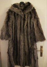 Waschbär Mantel Echter Pelz, Wintermantel Größe 40/42