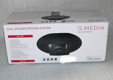 Qmedia QIP5AF Radiowecker PLL Tuner Digitale Uhr Wecker iDock Station LCD 50W