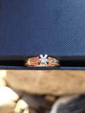 Eleganter Ring aus 585er Weiß- Rot- und Gelbgold mit Diamant – Größe 55