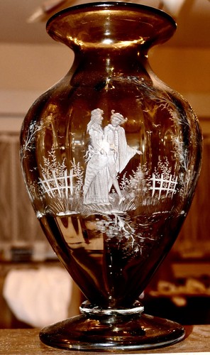 Vase rauchglas biedermeier - vase, rauchglas-biedermeier