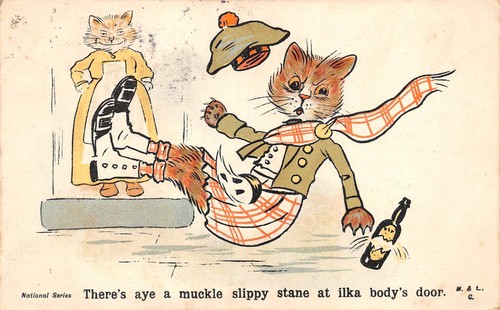 Postkarte comic katzen - postkarte, es