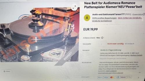 New belt for audiomeca - new,