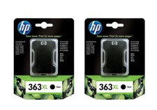 2 x Original HP 363XL schwarz ca. 1120 Seiten DATUM 03/2017 ungeöffnete OVP