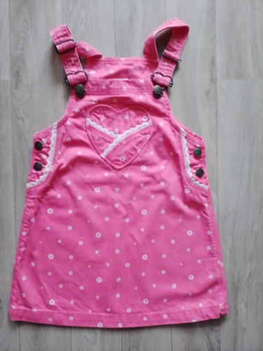 Mädchen latzkleid pink - mädchen,, latzkleid,