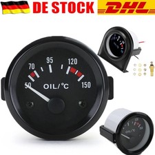52mm Öltemperaturanzeige Auto KFZ Gauge LED Zeigeranzeige Zusatzinstrument