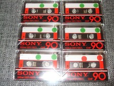 6 X SONY CHF 90 COMPACT CASSETTE 135 m, Index unbeschriftet, neuwertig!