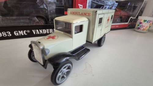 Tin toy hawkeye ambulance - toy,