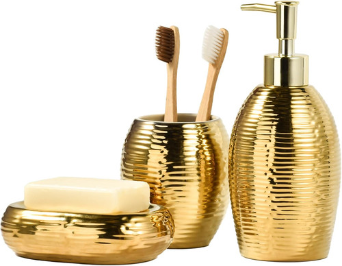 Gold seifenspender set - gold,