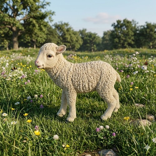 Dekoratives lamm - lamm, –
