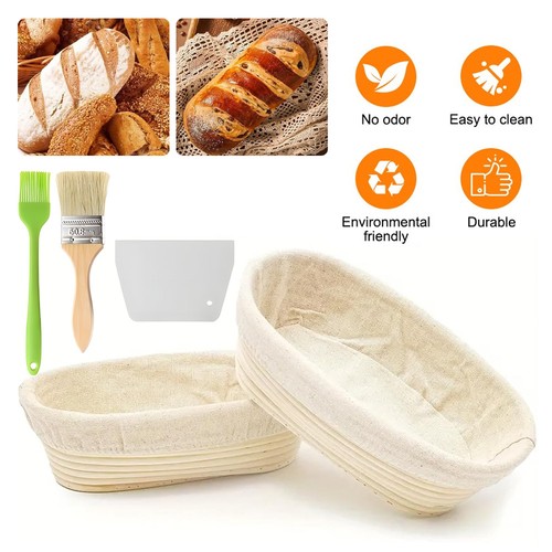 2er set brot gärkorb - brot, oval