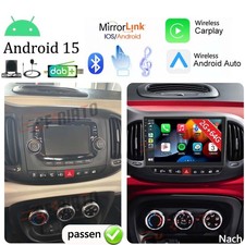 DAB+ 10.1" Für Fiat 500L 2012-2017 Android 15 Autoradio Apple Carplay WiFi GPS