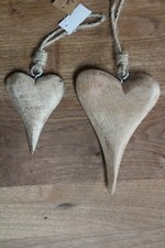 Längl. Holzherz zum Hängen