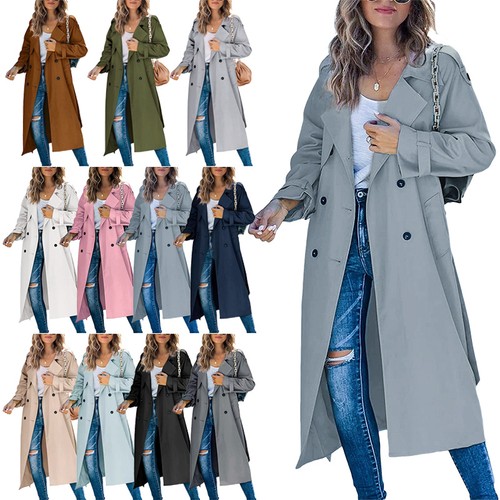 Damen langer trenchcoat mit - langer,
