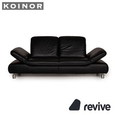 Koinor Rivoli Leder Sofa Schwarz Zweisitzer Couch Funktion