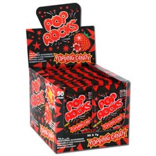 (43,86€/1kg) Pop Rocks Erdbeer knisterndes Brausepulver 50 Beutel