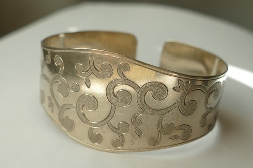 Armreif 935 silber jugendstil - 935,
