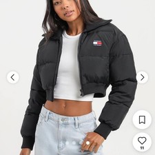 NEU Tommy Jeans Pufferjacke Ultra Crop Collar Daunenjacke Stepp Hilfiger cropped