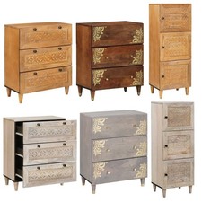 Kommode Schubladenschrank Massivholz Möbel Sideboard Schrank Anrichte Highboard