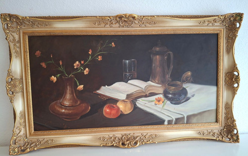 Großes ölbild stilleben - großes,