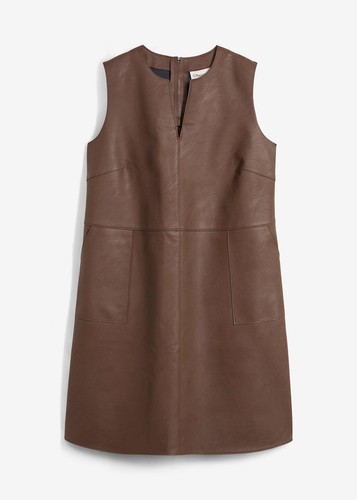 Lederimitat kleid 38 braun - gr.,