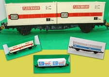 Fleischmann Tragwagen 5236 5234 Spur H0 1:87 Schöller Transport World Container