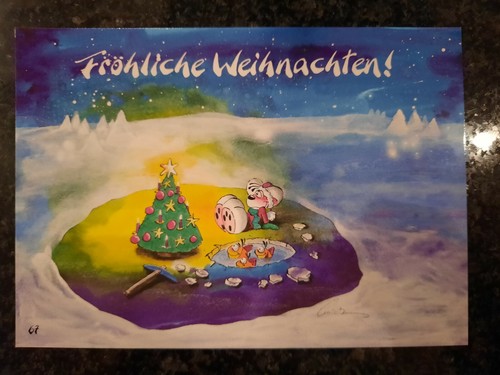Diddl weihnachtspostkarte - diddl,