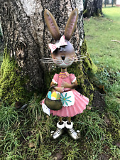 Wackelosterhase Osterfigur Dekohase Metall 52 cm hoch Osterdeko Hase Ostern NEU