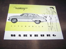 TOPRARITÄT Herrlicher Prospekt Wartburg Programm von 1958 !!!