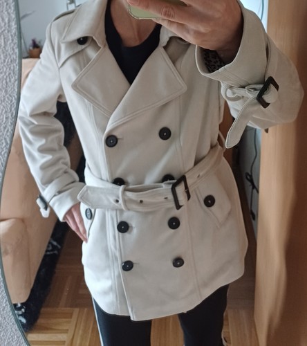 Creme trenchcoat jacke - creme, trenchcoat,