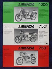 Laverda 1000 3C 750 SF 750 SFC 500 250 125  Prospekt gelocht
