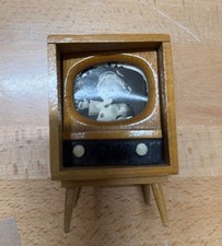 Puppenstube fernseher holz - -,