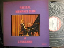 MEMPHIS SLIM RECITAL MEMPHIS SLIM A LAUSANNE LP VINYL