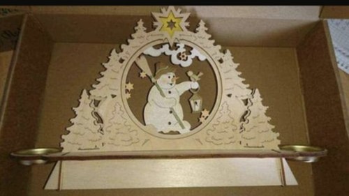 Teelichtschwibbogen schneemann - teelichtschwibbogen,