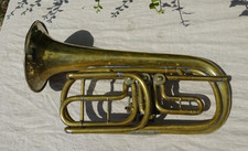 Alte Bass Trompete Ed Kruspe Leipzig ca. 49/19,5 cm