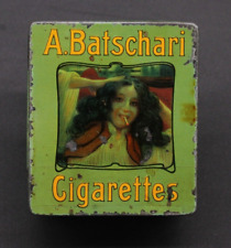Alte Blechdose Deutsch 50 Zigaretten O.M. A. Batschari Baden Baden Cigarette Tin