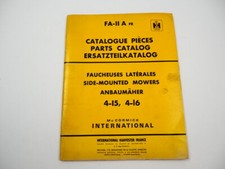IHC Mc Cormick 323 624 Ersatzteilliste für 4-15 4-16 Anbaumäher 1971