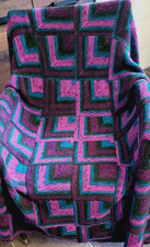 Handgestrickte Wohndecke, Kuscheldecke, Bettüberwurf  Handarbeit, ca 110x180cm