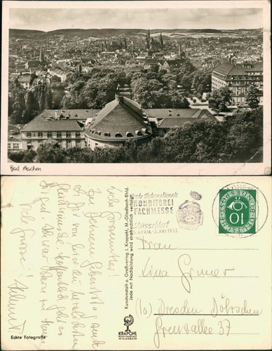 Ansichtskarte aachen blick - ansichtskarte,