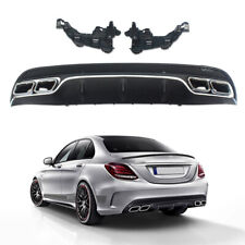 STOßSTANGE HINTEN C63 AMG LOOK CHROM AUSPUFF DIFFUSOR FÜR MERCEDES W205 S205