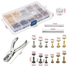 360 Set Leder 6/8/12mm Nieten