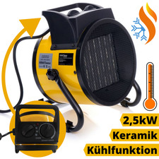 Heizlüfter Keramik 2500W Schnellheizer Camping Elektroheizer Heizgerät Baulüfter