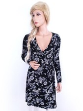 VINTAGE Damen Wickelkleid Gr