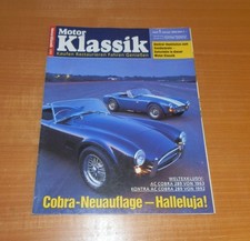 Motor Klassik 1/1993, AC Cobra 289 Bj. 1963 geg. AC Cobra 289 Bj. 1992.