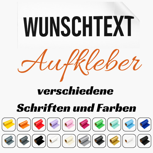 Wunschtext aufkleber 20cm - 2x,