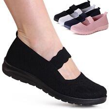 Damen Halbschuhe Slipper Sportliche Keilabsatz Ballerina Riemchen Slip On