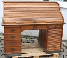 büro schreib tisch rolladen SYSTEM STOLZENBERG bureau eiche alt antik top deko